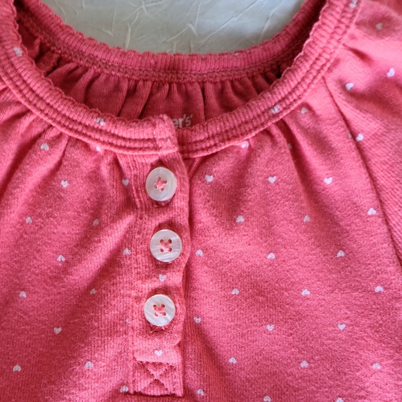 SOLD Carter 9m Bodysuit Dress Pink&Wht Polka Dot - Picture 4 of 8